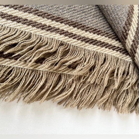 Taupe Fringed Blanket Scarf - Picture 12 of 15